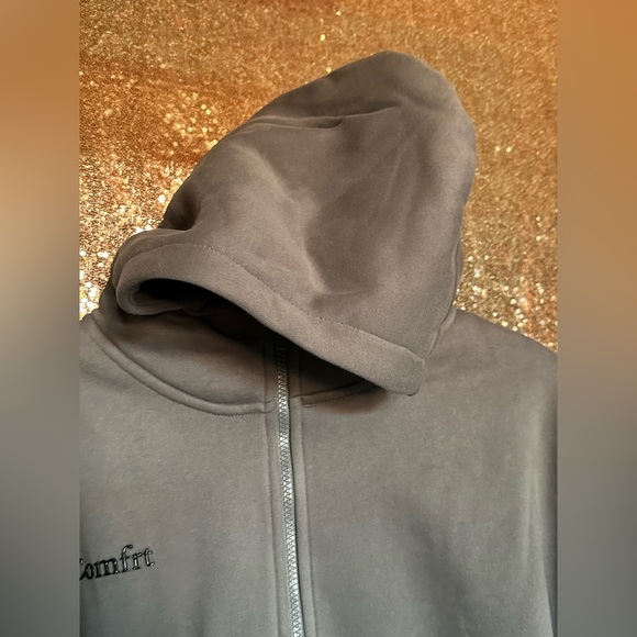 Comfrt Unisex Cloud Zip-Up Hoodie Color Gray Size Large - Picture 12 of 14